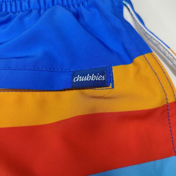 Chubbies Swim Trunks Mens Size Medium 5.5" Inseam Blue Striped Surf - Picture 3 of 5